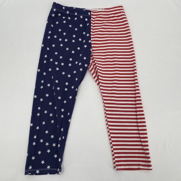 Circo Girl's American Flag Print Cropped Leggings Elastic Waist Blue L 10-12 - Picture 1 of 6